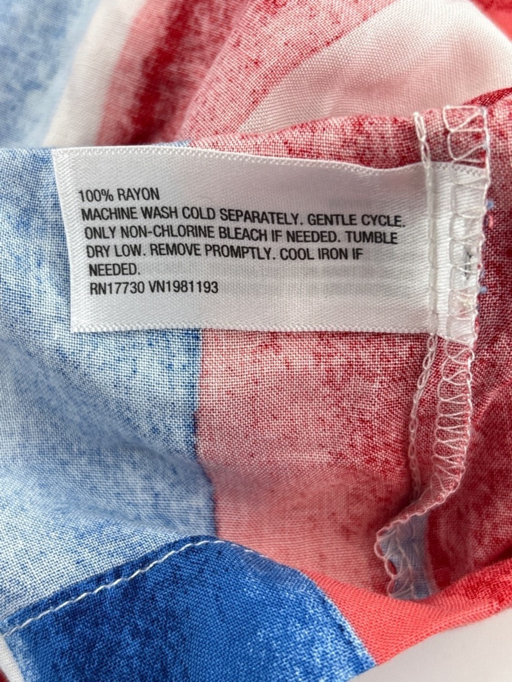Original Use Red, Blue & White Striped Boxy Memorial Day Shirt - Picture 5 of 7